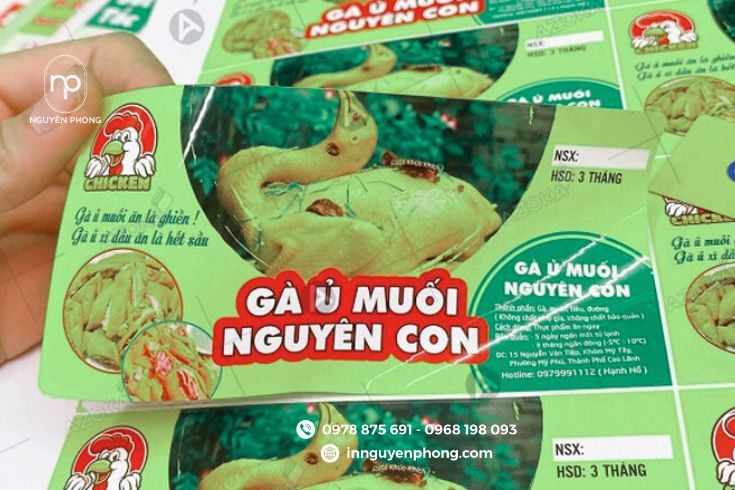 in tem gà ủ muối đẹp mắt